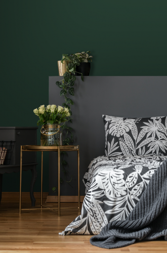 Superfresco Easy Uni Elegant Leaves Dark Green Wallpaper 106414