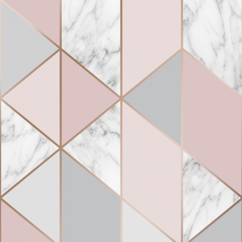 Graham & Brown Marble Geo Pink Wallpaper 106503