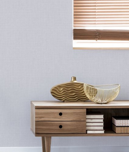 Hessian textured wallpaper in grey