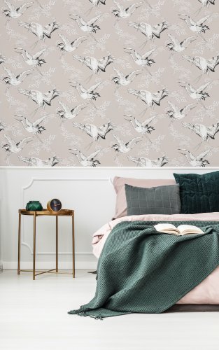 Superfresco Easy Crane Pink Wallpaper