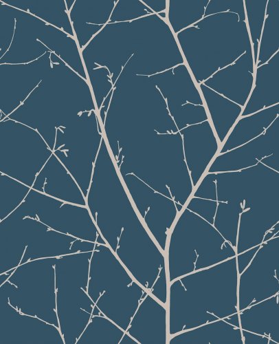 Graham & Brown Boreas Teal & Silver Wallpaper