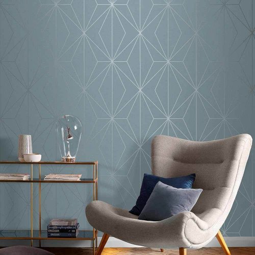 Graham & Brown Harmony Deep Sky Wallpaper Room