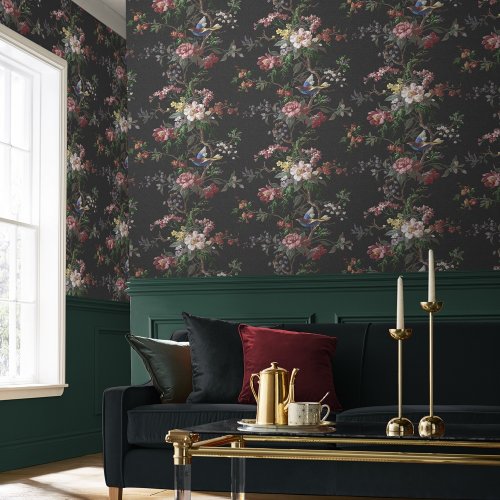 Graham & Brown Venetian Noir Wallpaper Room