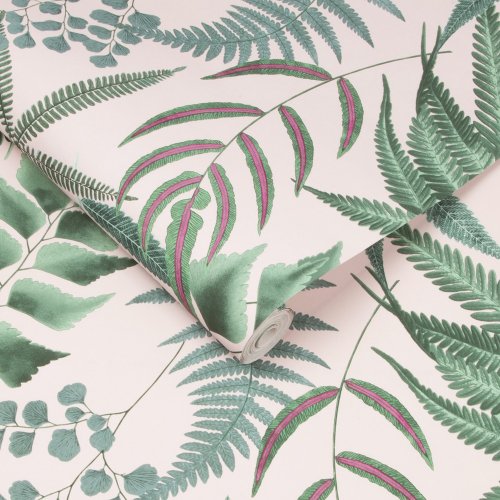 Graham & Brown Midsummer Fern Blush Wallpaper Roll