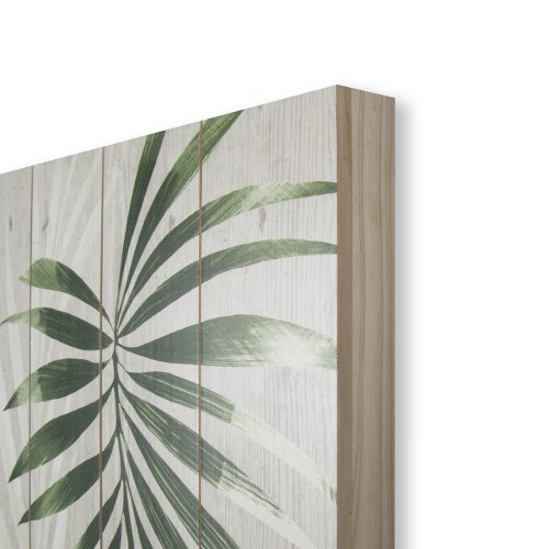 Peaceful Palm Leaves Wooden Print