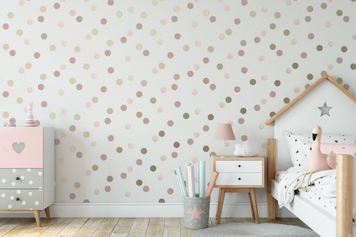 Superfresco Easy Dotty Polka Pink American Gold Wallpaper 108565