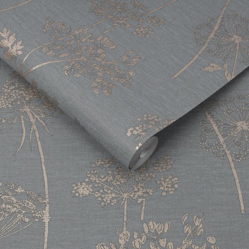 Superfresco Wild Flower Charcoal Wallpaper 108608