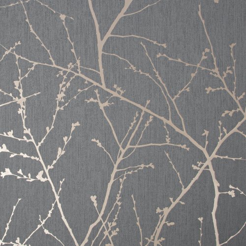 Superfresco Easy Innocence Copper Charcoal Wallpaper