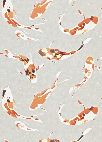 Harlequin Koi Paprika Wallpaper Long