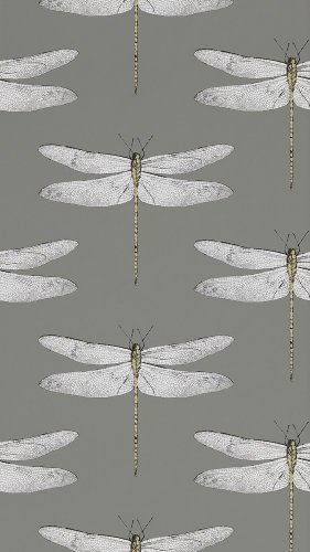 Harlequin Demoiselle Graphite & Almond Wallpaper Long