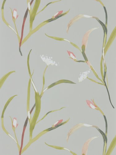 Harlequin Saona Coral & Silver Wallpaper