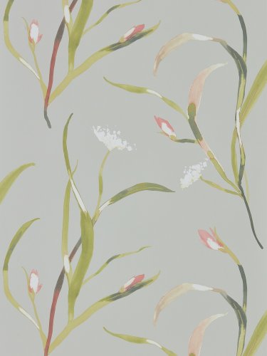Harlequin Saona Coral & Silver Wallpaper