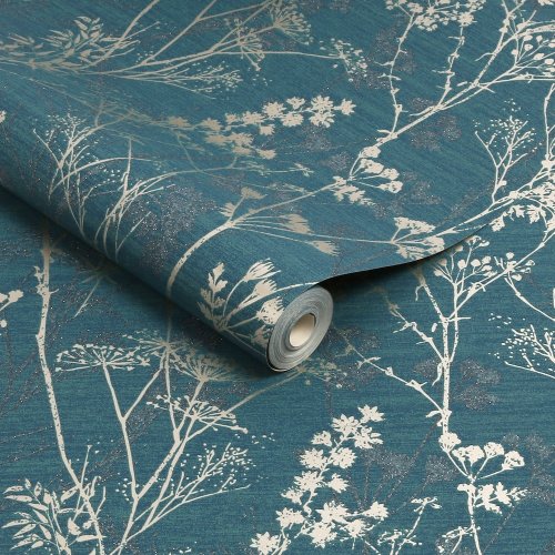 Superfresco Hedgerow Teal Wallpaper 112571