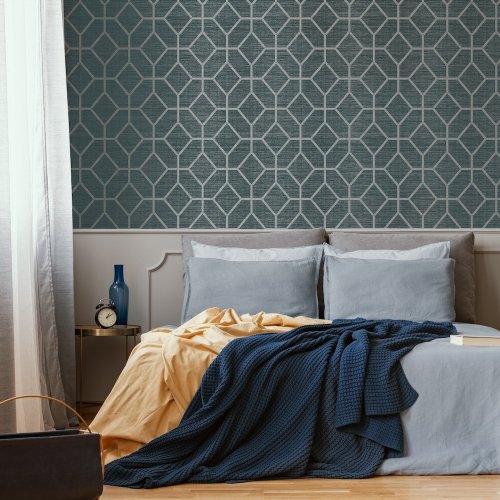 Graham & Brown Asscher Geo Teal Wallpaper 112657