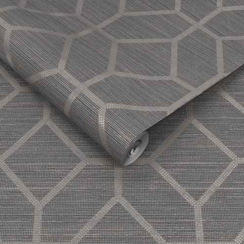 Graham & Brown Asscher Geo Grey Wallpaper 112661