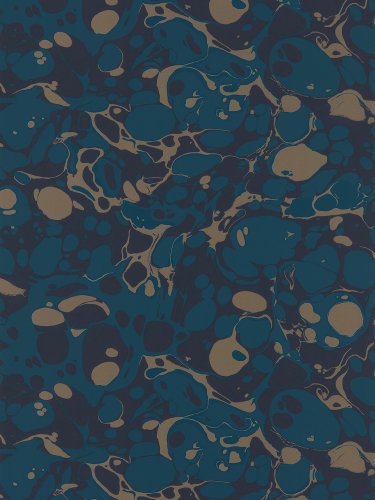 Harlequin Marble Azurite, Copper and Japanese Ink Wallpaper Long