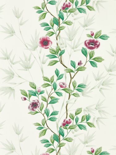 Harlequin X Diane Hill Lady Alford Fig Blossom & Magenta Wallpaper Long