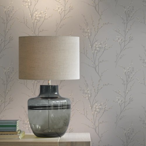 Laura Ashley Pussy Willow Dove Grey Wallpaper 113361