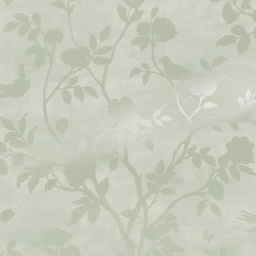 Laura Ashley Eglantine Silhouette Eau de Nil Wallpaper 113373