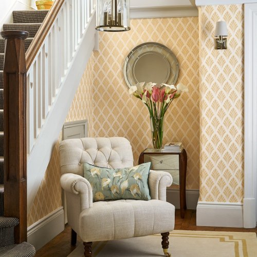 Laura Ashley Florin Gold Wallpaper 113375