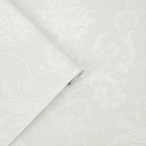 Laura Ashley Josette Duck Egg Wallpaper 113380