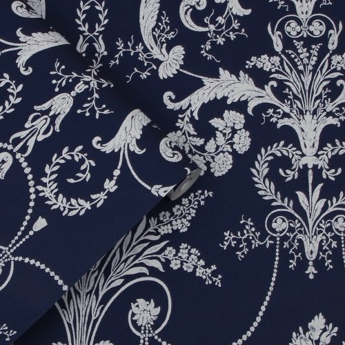 Laura Ashley Josette Midnight Wallpaper 113386