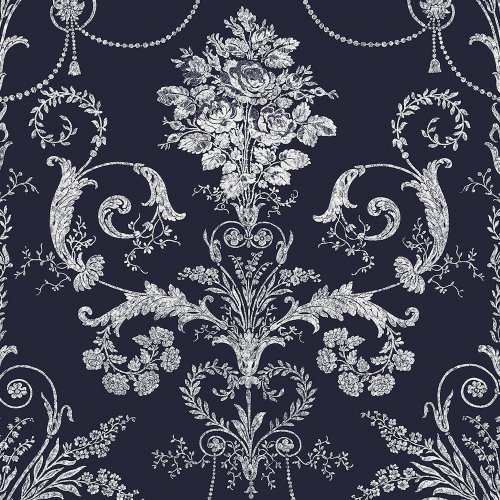 Laura Ashley Josette Midnight Wallpaper 113386