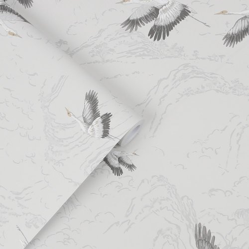 Laura Ashley Animalia Silver Wallpaper 113394