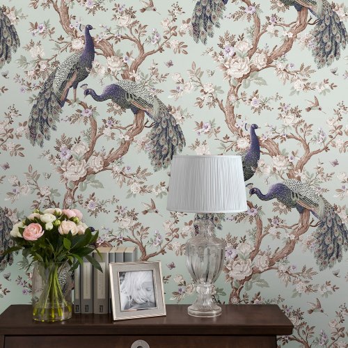 Laura Ashley Belvedere Duck Egg Wallpaper 113398