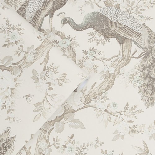 Laura Ashley Belvedere Soft Truffle Wallpaper 113399