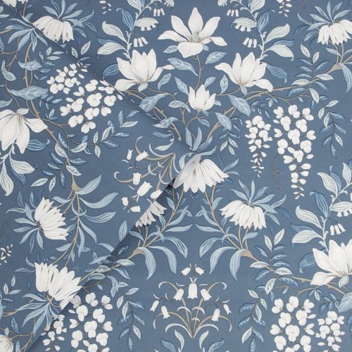 Laura Ashley Parterre Dark Seaspray Wallpaper 113404