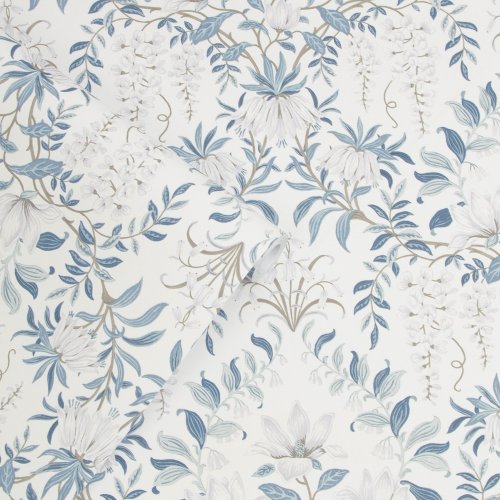 Laura Ashley Parterre Off White/Seaspray Wallpaper 113405