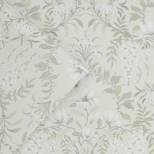 Laura Ashley Parterre Sage Wallpaper 113406