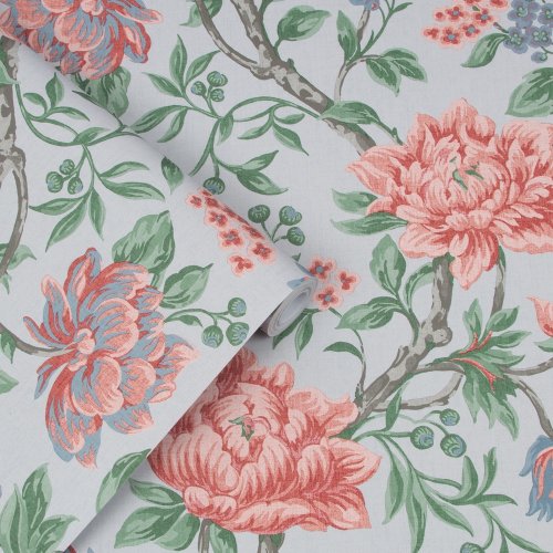 Laura Ashley Tapestry Floral Slate Grey Wallpaper 113408