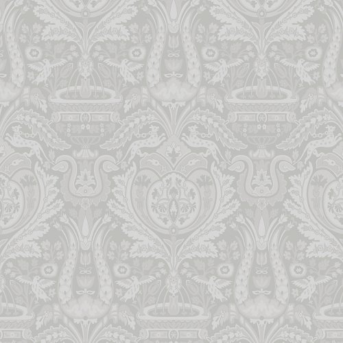 Laura Ashley Heraldic Damask Slate Grey Wallpaper 113410