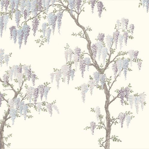 Laura Ashley Wisteria Garden Pale Iris Wall Mural 113412