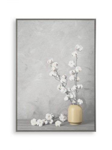 Cotton Flower Sprigs Framed Print