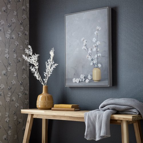 Cotton Flower Sprigs Framed Print