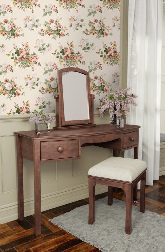 Laura Ashley Rosemore Pale Sable Wallpaper 114897