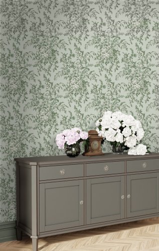 Laura Ashley Picardie Sage Wallpaper 114899