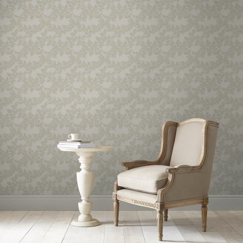 Laura Ashley Burnham Dove Grey Wallpaper 114903