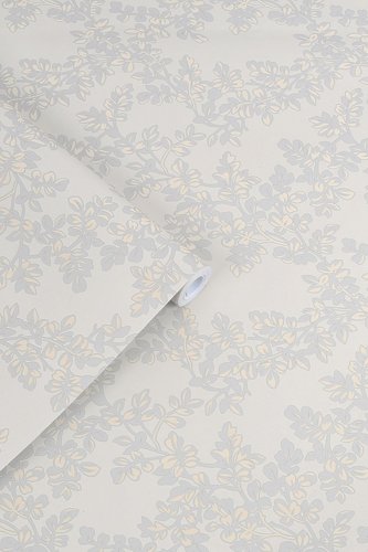 Laura Ashley Burnham Dove Grey Wallpaper 114903