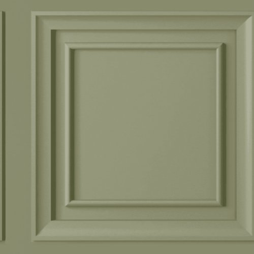 Fresco Wood Panel Sage Green Wallpaper