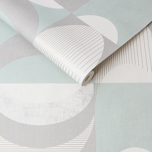 Graham & Brown Seamless Geo Mint Wallpaper 115097