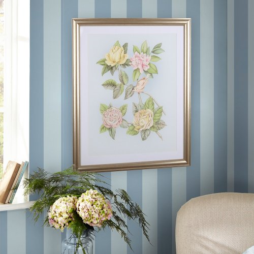 Laura Ashley Lille Matt Stripe Blue Sky Wallpaper 115252