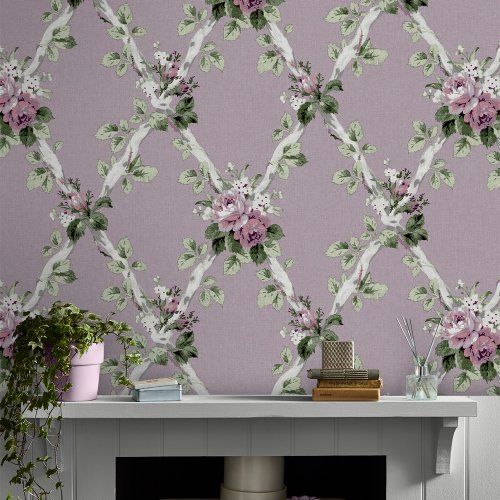 Laura Ashley Elwyn Grape Wallpaper 115266