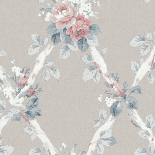 Laura Ashley Elwyn Dove Grey Wallpaper 115267