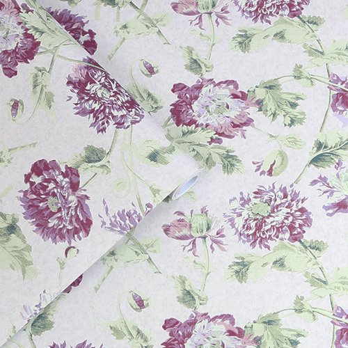 Laura Ashley Hepworth Grape Wallpaper 115268