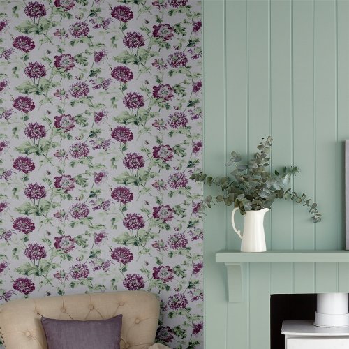 Laura Ashley Elwyn Dove Grey Wallpaper 115267