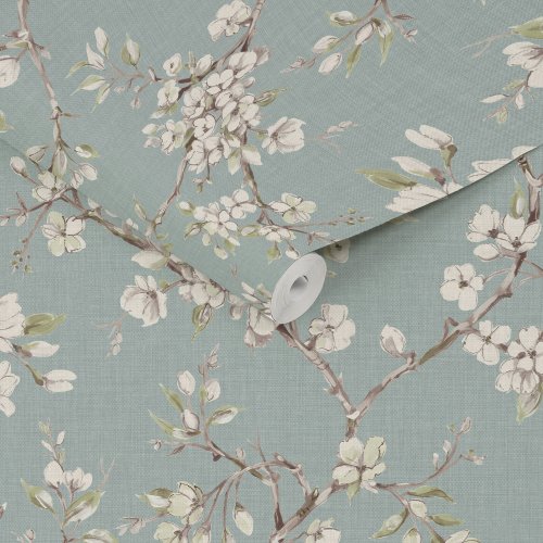 Graham & Brown Eliza Duck Egg Wallpaper 116631